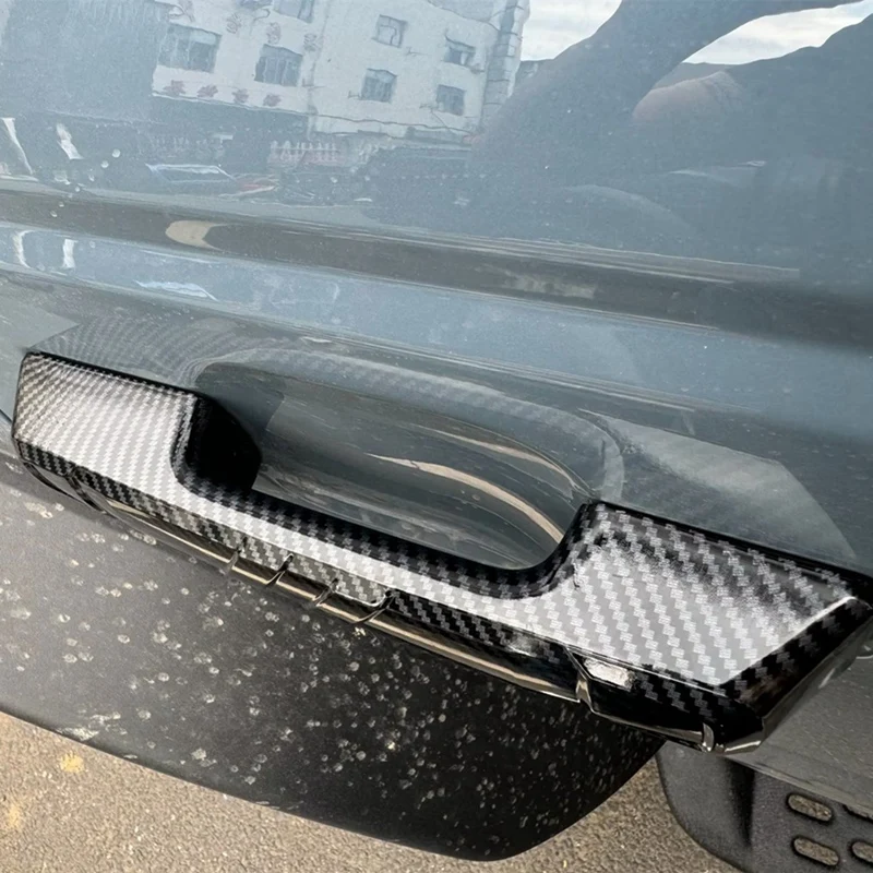 Rivestimento della copertura della maniglia della porta esterna dell'auto per Ford Bronco 2023 2024 accessori in fibra di carbonio LHD