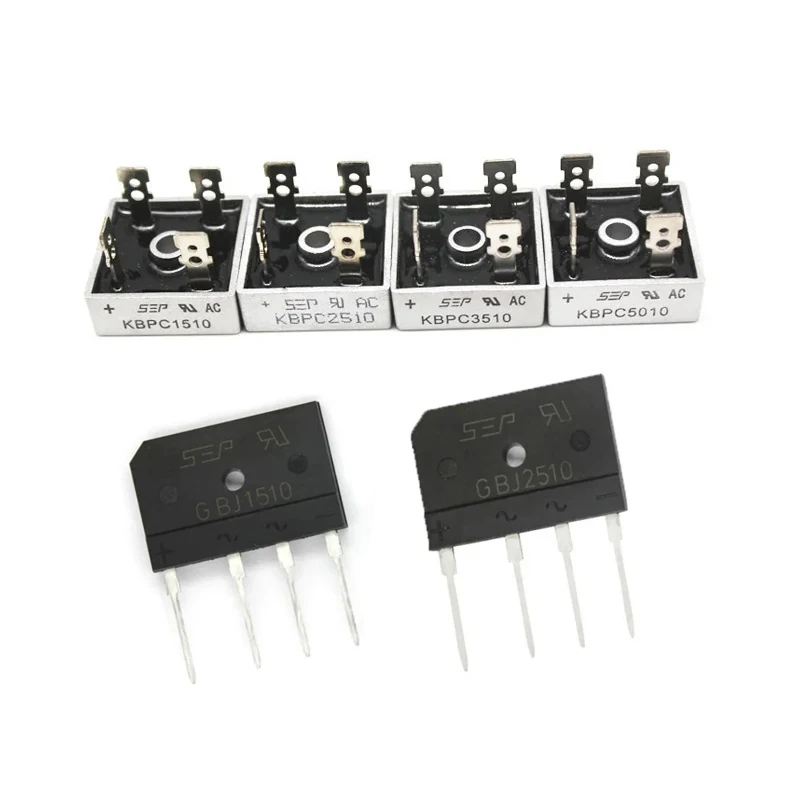 5pcs/lot Rectifiers Diode Bridge Rectifier KBPC5010 KBPC3510 KBPC2510 KBPC1010 KBPC1510 GBJ1510 GBJ2510 GBJ3510 GBU1510 GBU3510