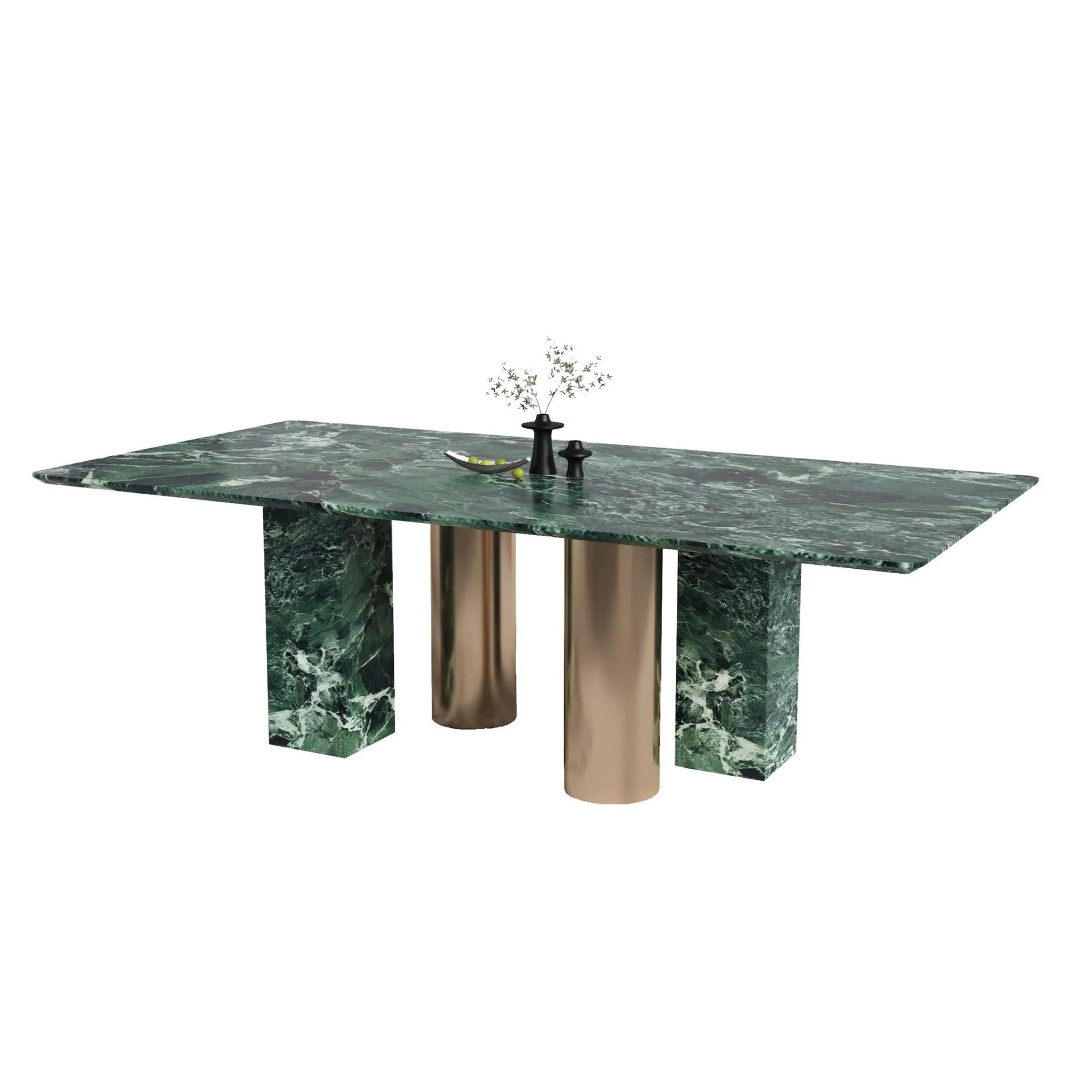 Italian minimalist light luxury Pragluda natural luxury stone dining table 2m marble long dining table villa