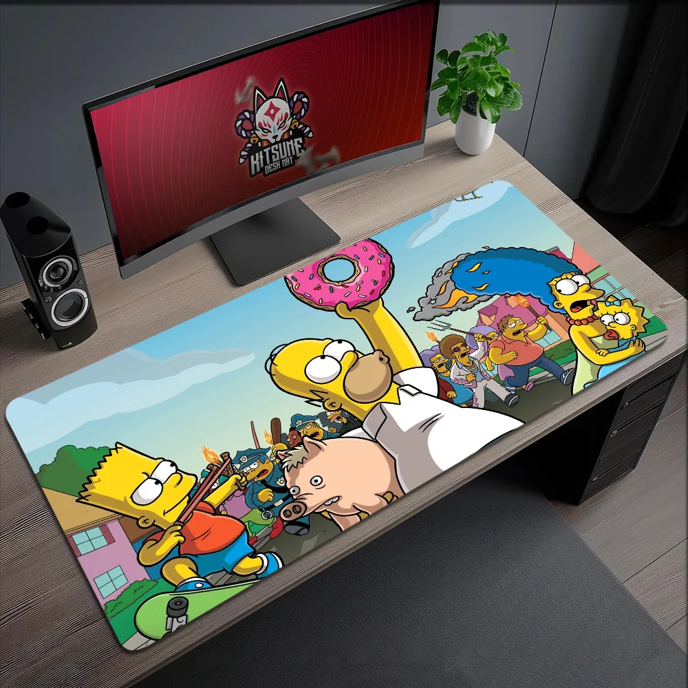 Mouse Funny Pad Non-slip Cartoon Lockedge The S-Simpsons Office Student Gaming Thickened Large Writing Cushion MousePad