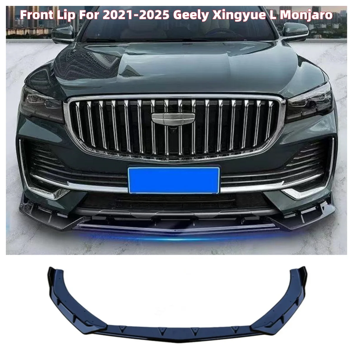 For 2021-2026 Geely Xingyue L Monjaro Sports Modification Accessory Front Bumper Split Lip Body Kit Spoiler Diffuser Deflector