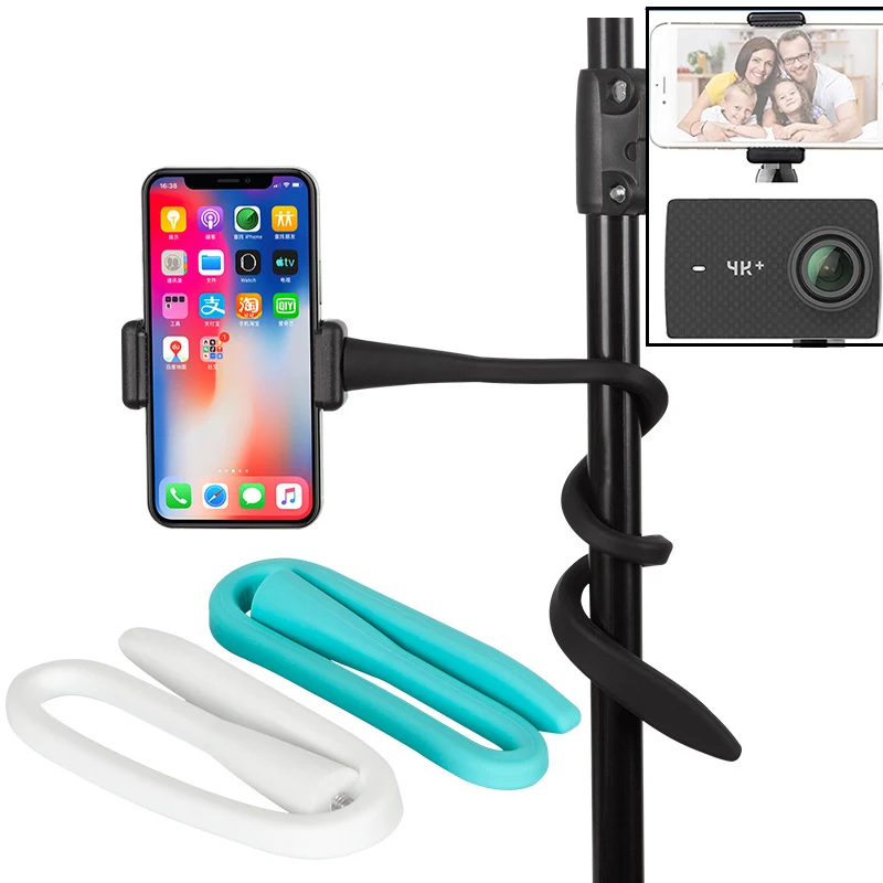 Braccio flessibile polpo supporto monopiede supporto Selfie Stick per Gopro Hero 12 11 10 9 Insta 360 DJI OSMO fotocamere telefoni cellulari