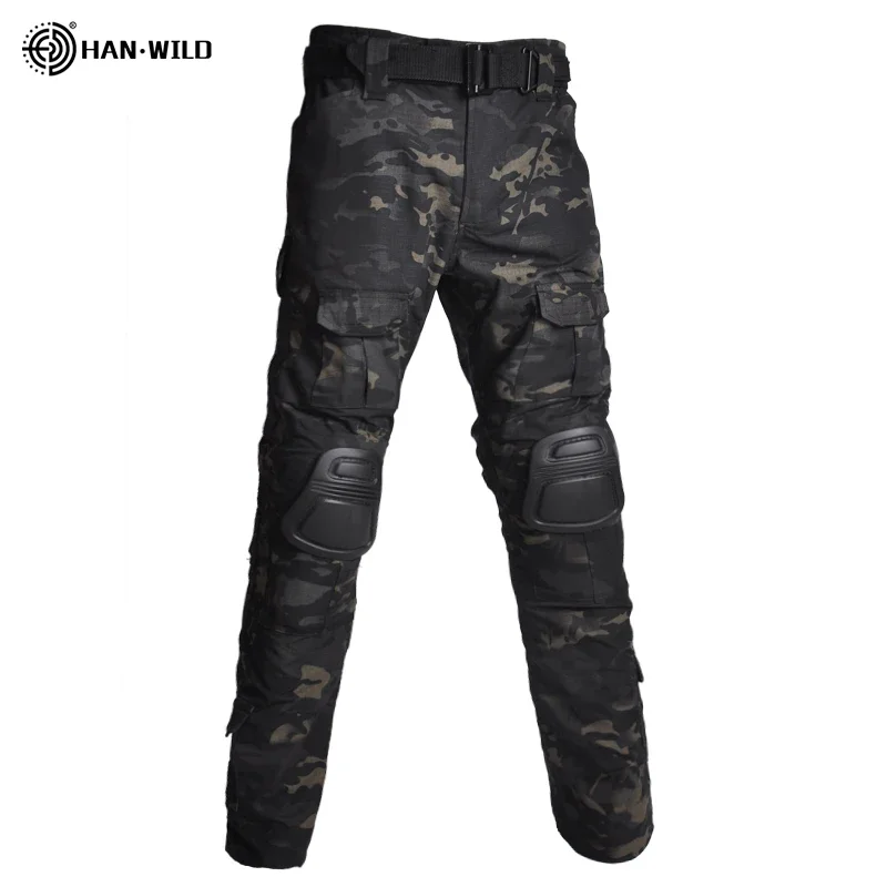 

Men Tactical Pants Camouflage Uniform Trouser Hiking Pants Autumn Paintball Combat Cargo Pants with Knee Pads