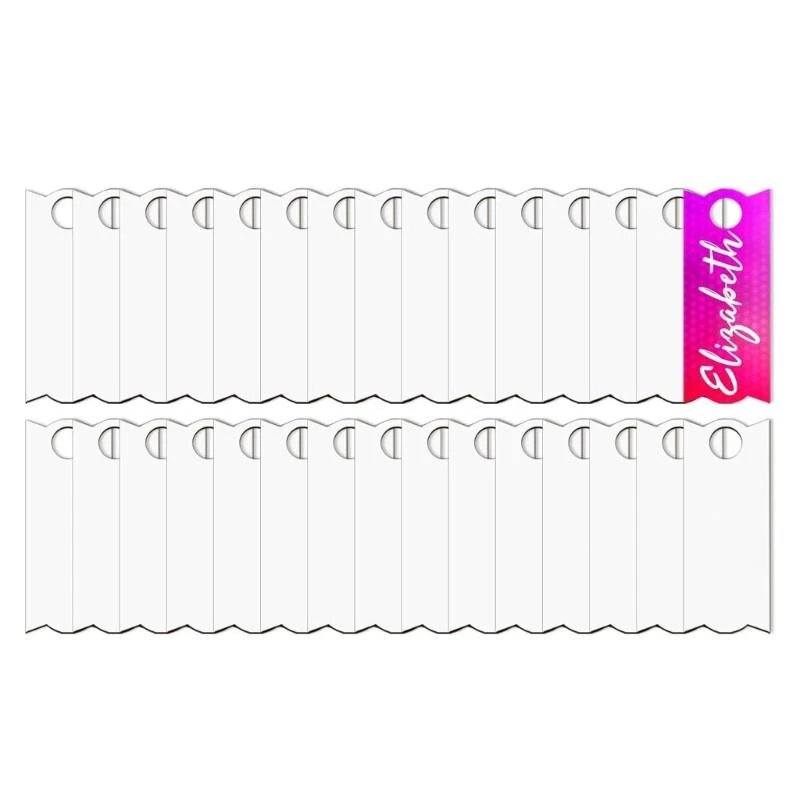 30pcs Heat Transfer MDF Nameplate Sublimation Name Plate Blank Name Tags Stanleys Tumbler Name Plates