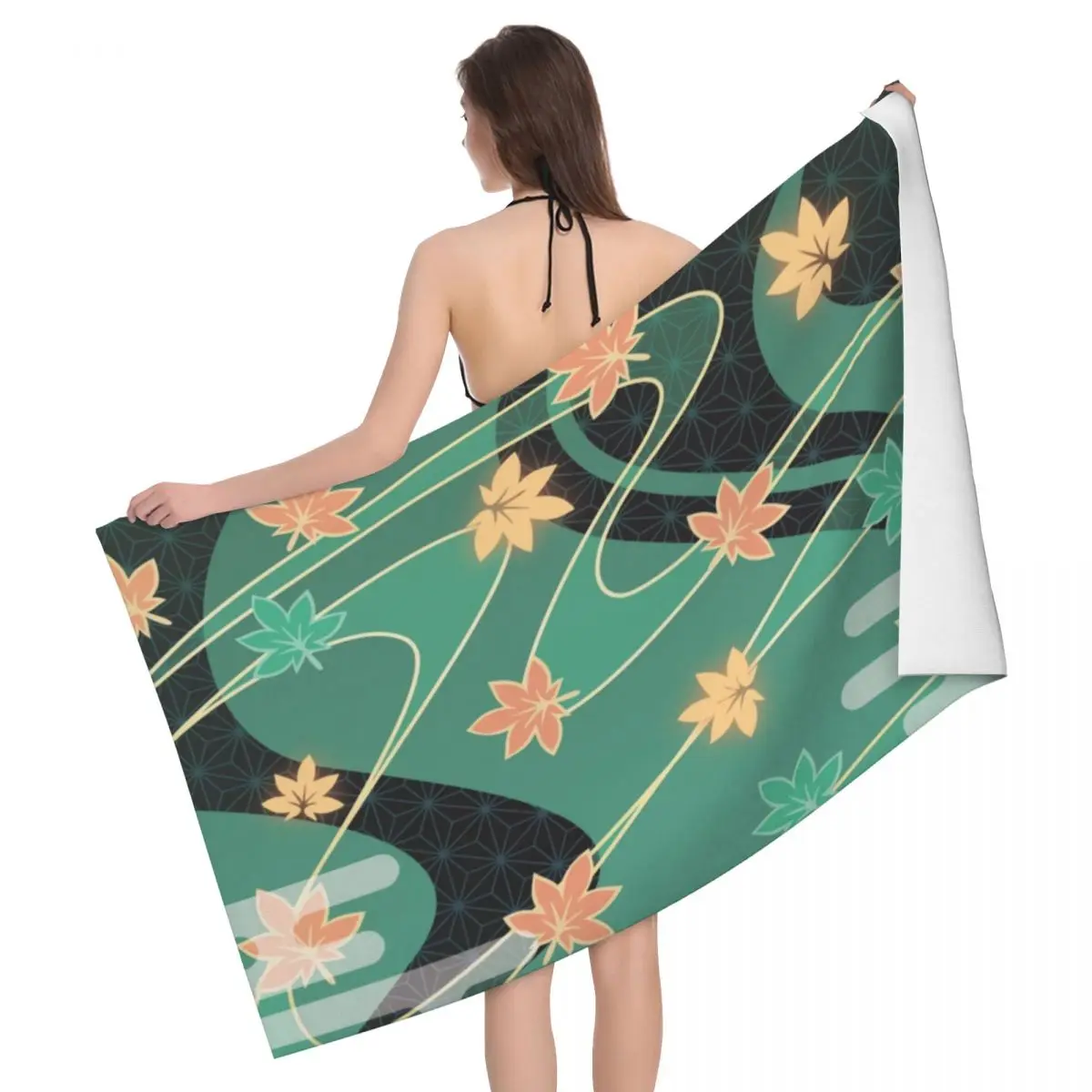 

Genshin Impact Anime Game Bath Beach Towel Microfiber Kaedehara Kazuha Burst Travelling Swimming Camping Towels