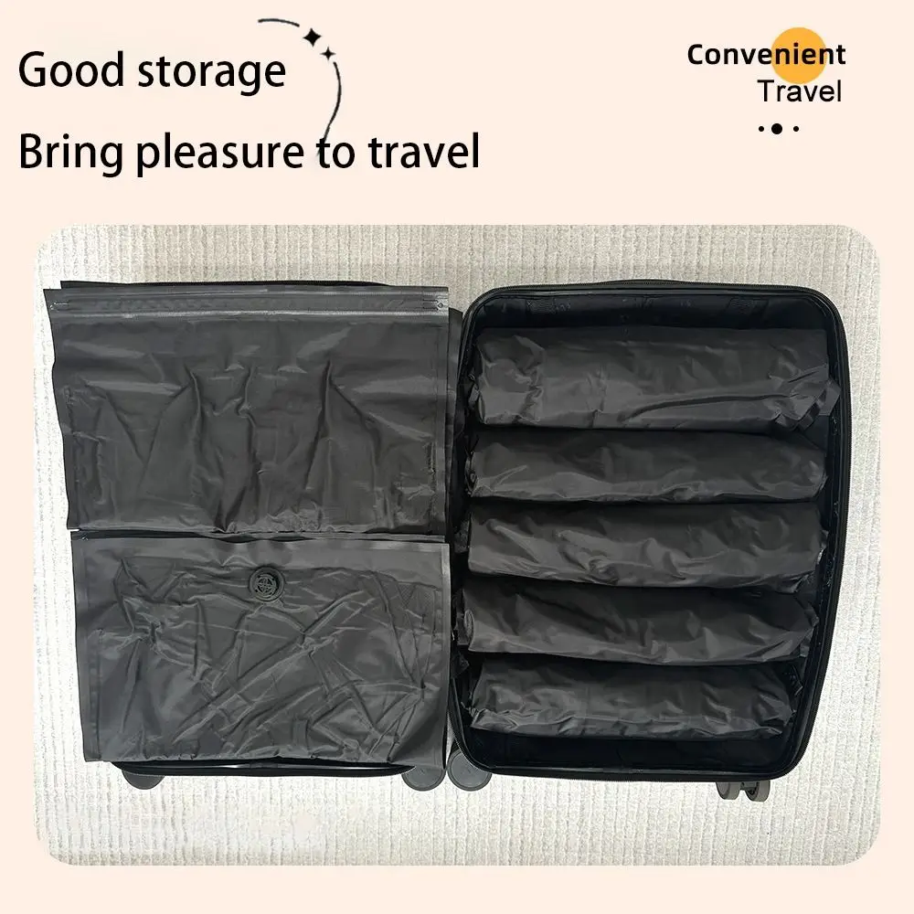 New Reusable Hand Roll Vacuum Bags Space Saver Dustproof Vacuum Compression Bag Portable Luggage Vacuum Storage Bag for Travel view 5