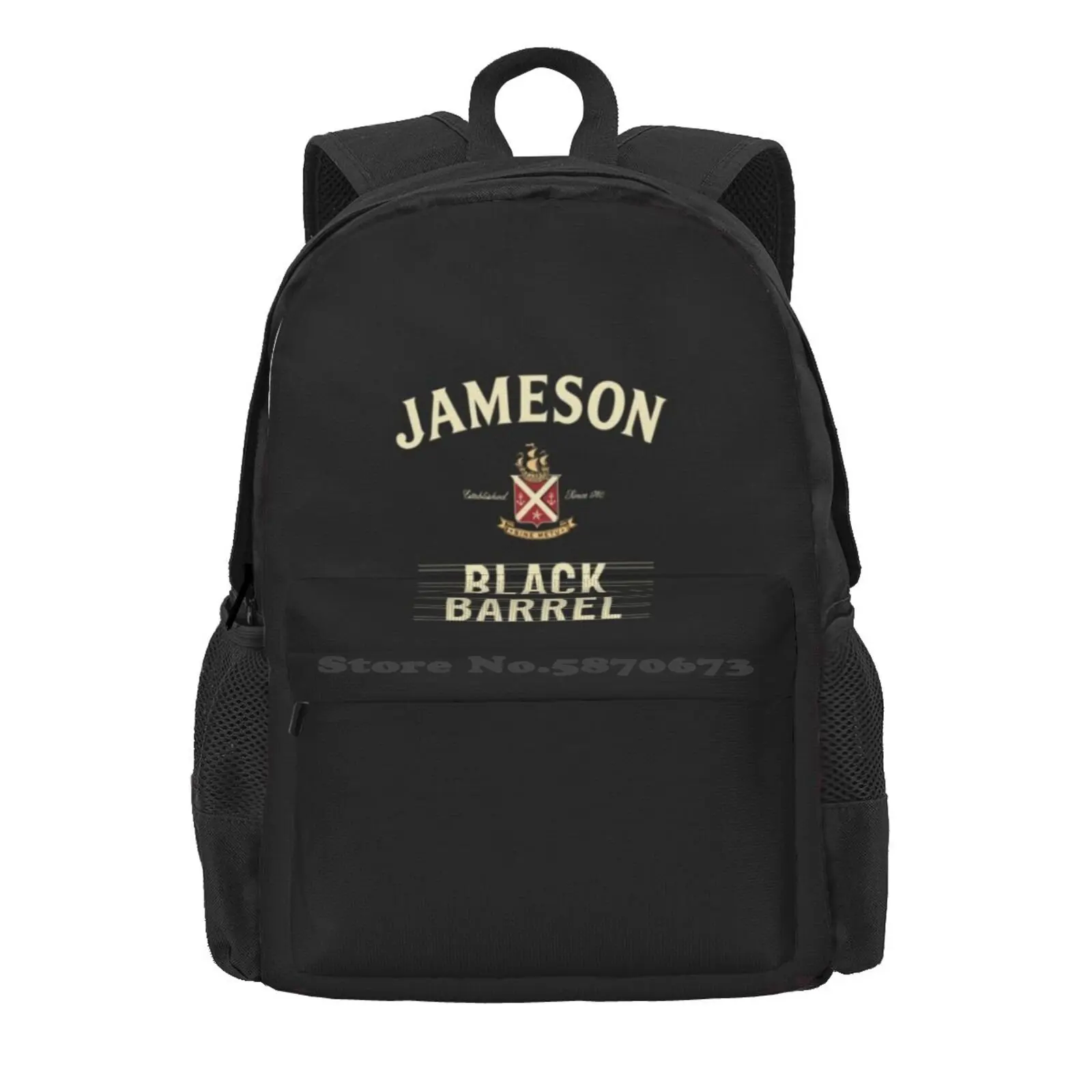 Buktine-Jameson-Black-Barrel-Sakteruse Premium T-Shirt Hot Sale Schoolbag Backpack Fashion Bags Buktine Jameson Black Barrel