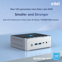 M9S Morefine 12th Gen N100 Intel Gaming Mini PC DDR5 4800MHz NVMe Portable Computer Dual 2.5G LAN Windows 11 3x4K NUC HTPC WiFi6