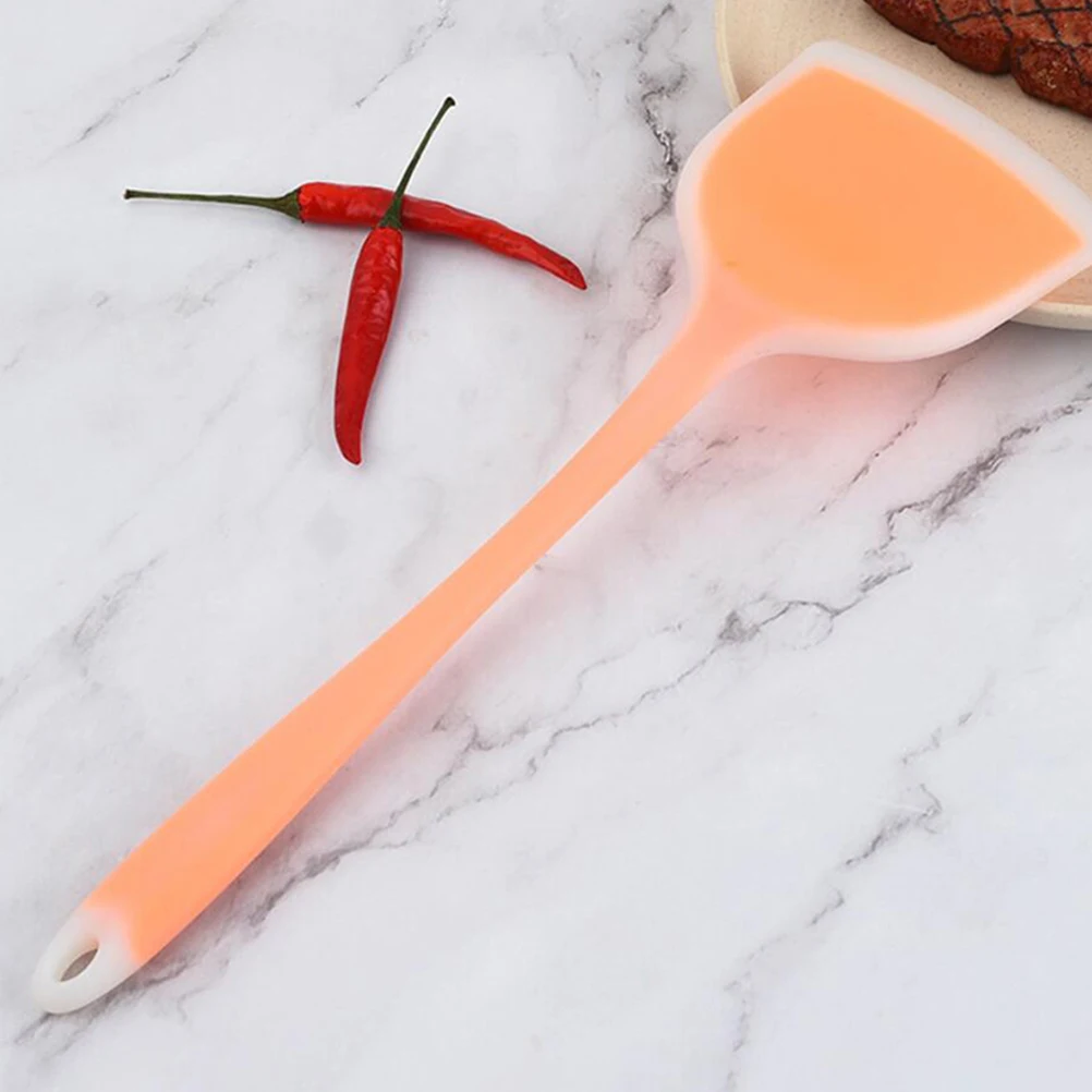

1 set 1 Set Silicone Kitchen Gadget Set Slotted Spoon Rice Paddle Baking Spatula Soup Ladle Cooking Strainer For Food Prep