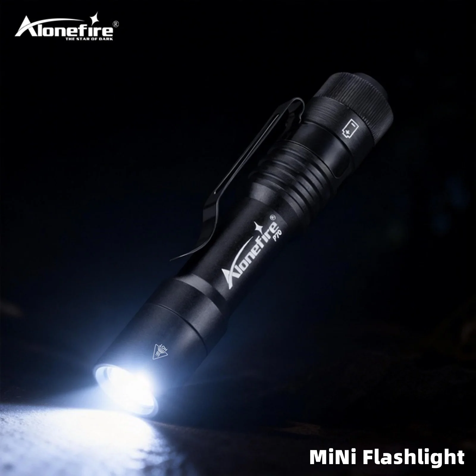 Alonefire P70 3W Portable Mini Small Penlight Flashlight Aluminum Alloy Torch Outdoor Hiking Travel Fishing Work Emergency Light view 4
