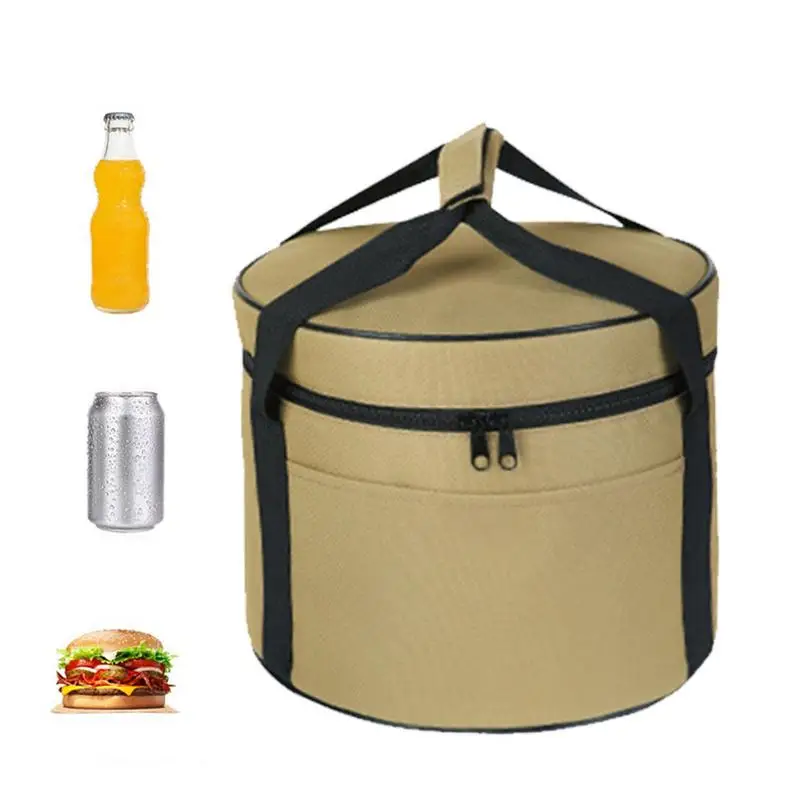 Outdoor Camping Cookware Organizer Bag Multipurpose Picnic Cutlery Cylinder Pouch Tailgating Cookware Utensils Organizer tool