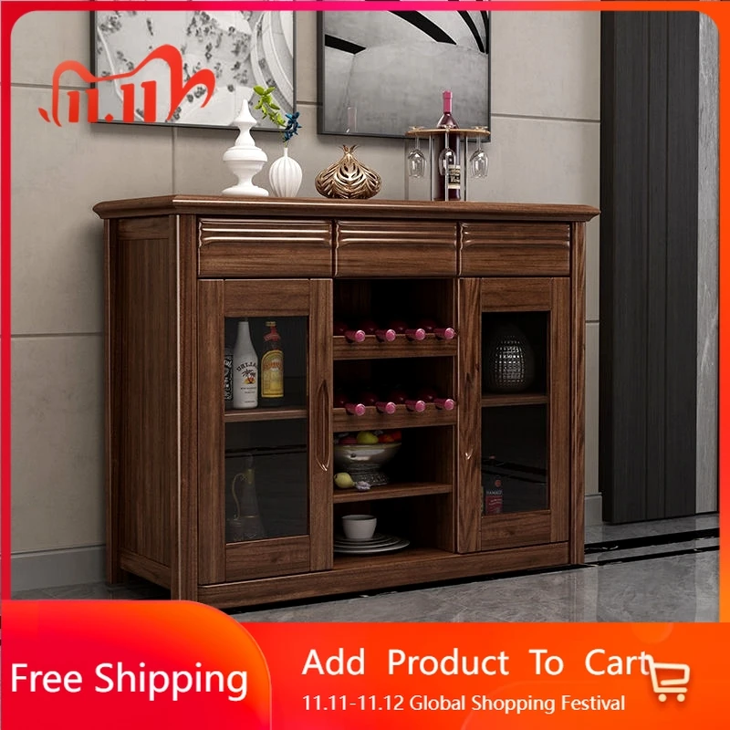 

Luxury Wood Wine Cabinet Shelves Mobile Designer Modern Bar Cabinet Living Room Restaurant Placards Ouverts Trendy Furniture