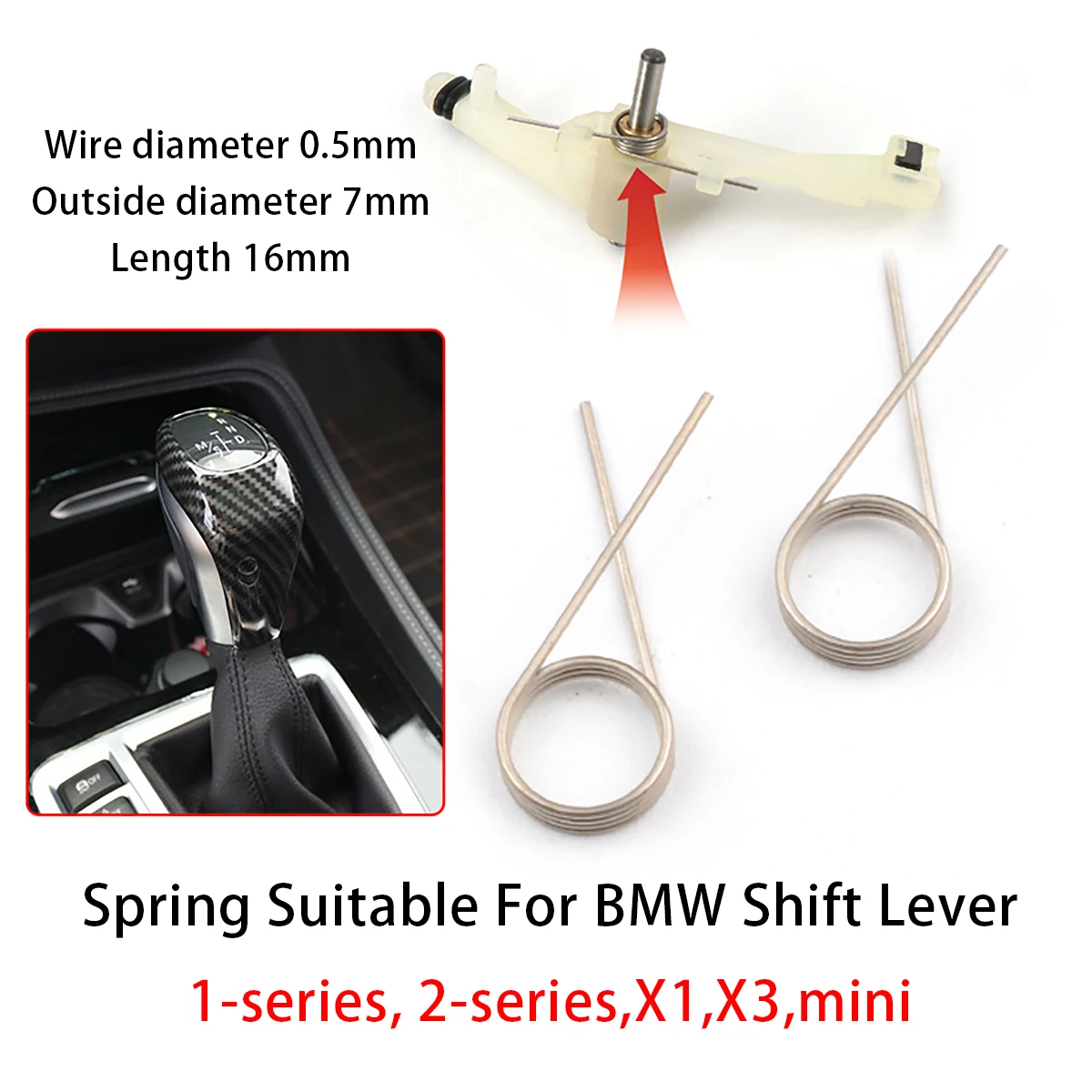 Stainless Steel Torsion Spring Suitable for BMW Gear Lever Spring 1 Series 2 Series X1 X3 Mini Small Spring Fittings Torsion