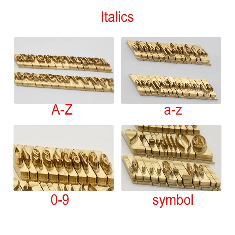 Leather Hot Stamping Special Seal Brass Letter Combination Embossed Stamp 26 Uppercase Lowercase Letters/numbers 0-9 Character