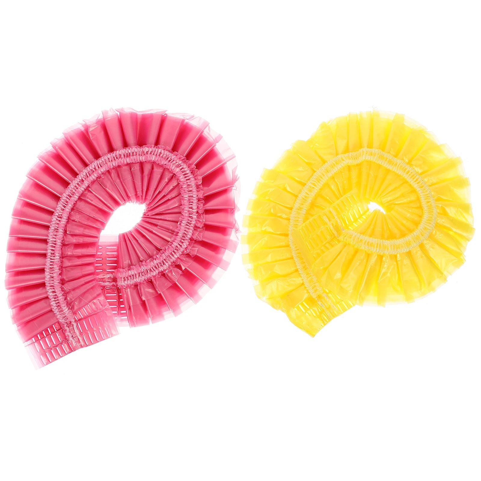 

10 Pcs Disposable Shower Cap Net Satin Bonnet for Sleeping Dye Cover Plastic Material Elastic Band Protect Hair From Wet During