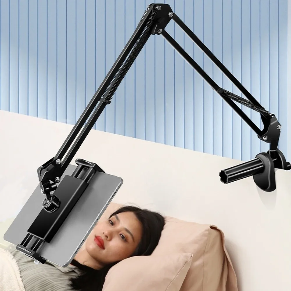 360 °   Uniwersalny, obrotowy uchwyt na tablet z długim ramieniem, elastyczny klips do telefonu/tabletu, mocowany do biurka.