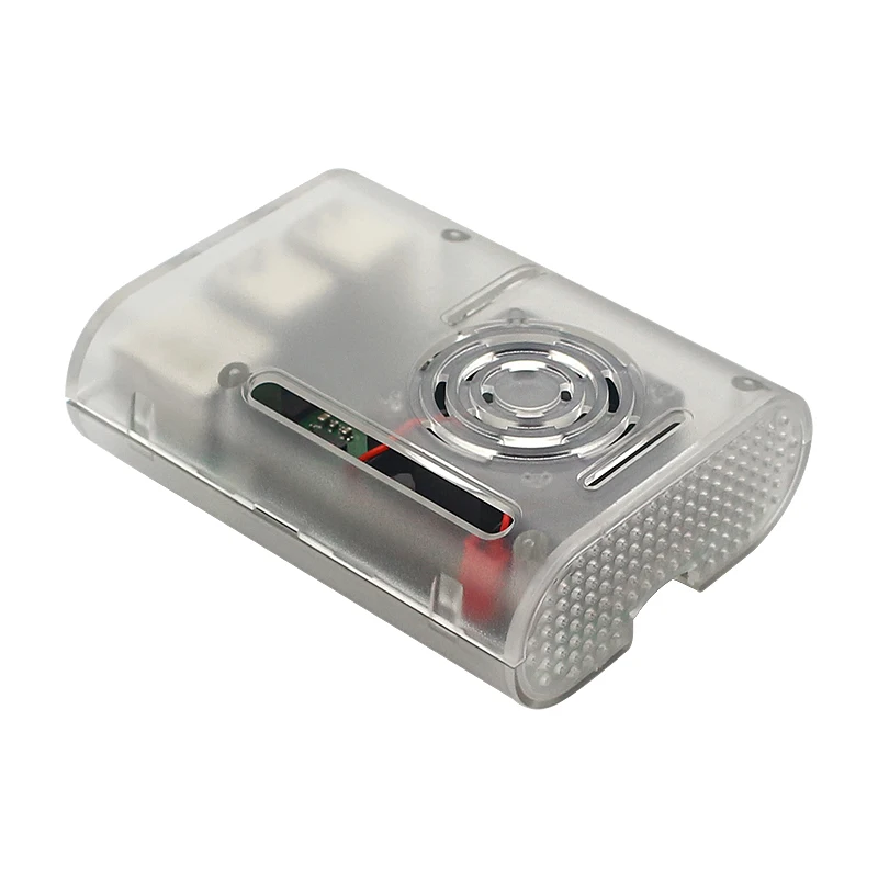 

Raspberry Pi 4B ABS Case Black Transparent Shell Easy Intall High Quality Enclosure with Cooling Fan for Raspberry Pi 4 Model B