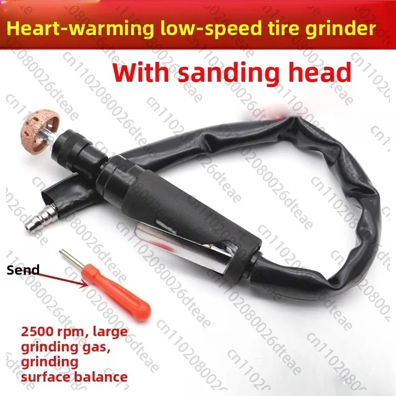 

Pneumatic low-speed grinder tire repair and grinding head brush to repair the film