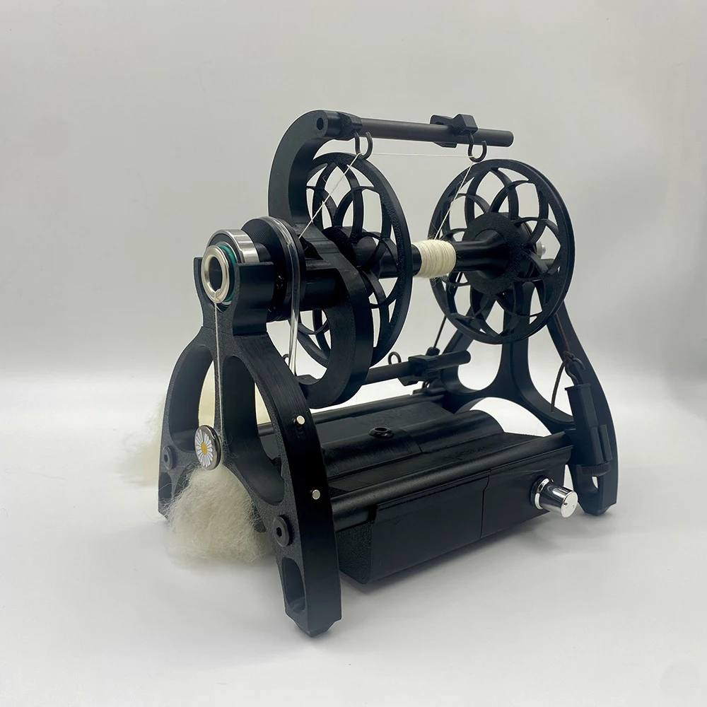 Mini Electric Spinning Wheel, Wool Fiber Cotton Yarn Twist 12v Adjustable Speed Display