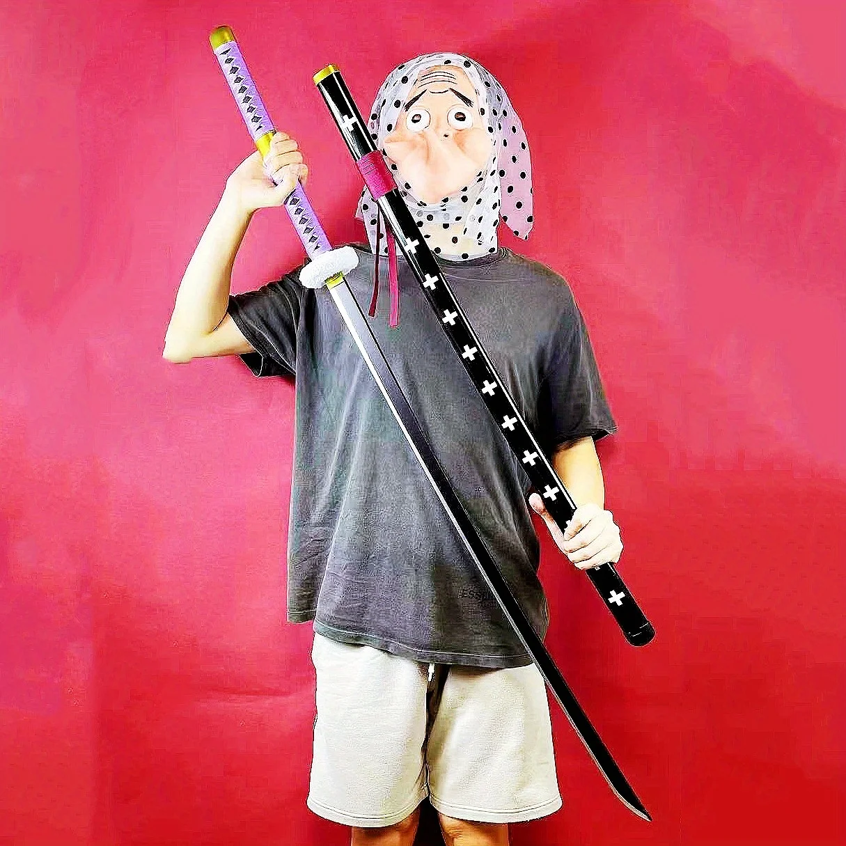 55inch Roronoa Zoro Katana Damascus Sword Anime Cosplay Prop Ninja Knife Real Size Japonesa Katana Original Samurai Sabre Toy