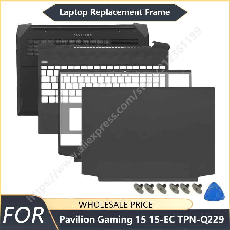 

NEW For HP Pavilion Gaming 15 15-EC TPN-Q229 Laptop LCD Back Cover Front Bezel Palmrest Bottom Case accessory replacement frame
