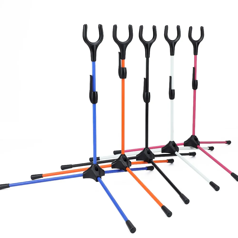 Archery Bow Stand Portable Recurve Bows Holder 5 colors Assemble Hanger for Recurve Bow Stander for Outdoor Sports