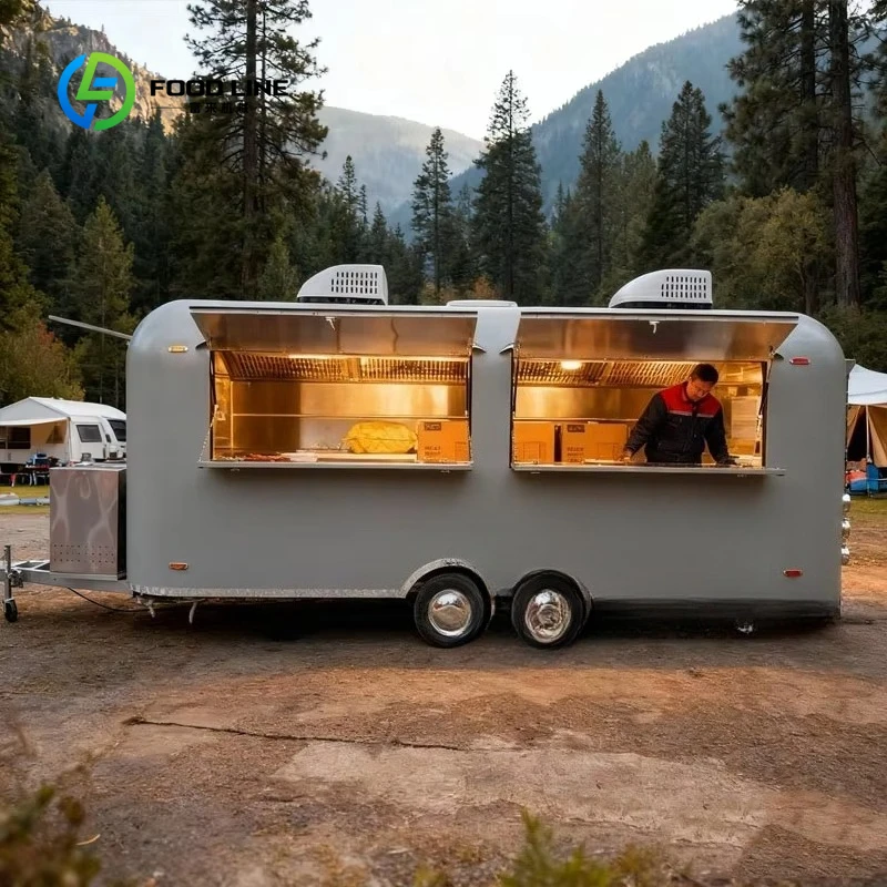 Unique Custom Fully Equipped Food Trailer with Deep Freezer Customized