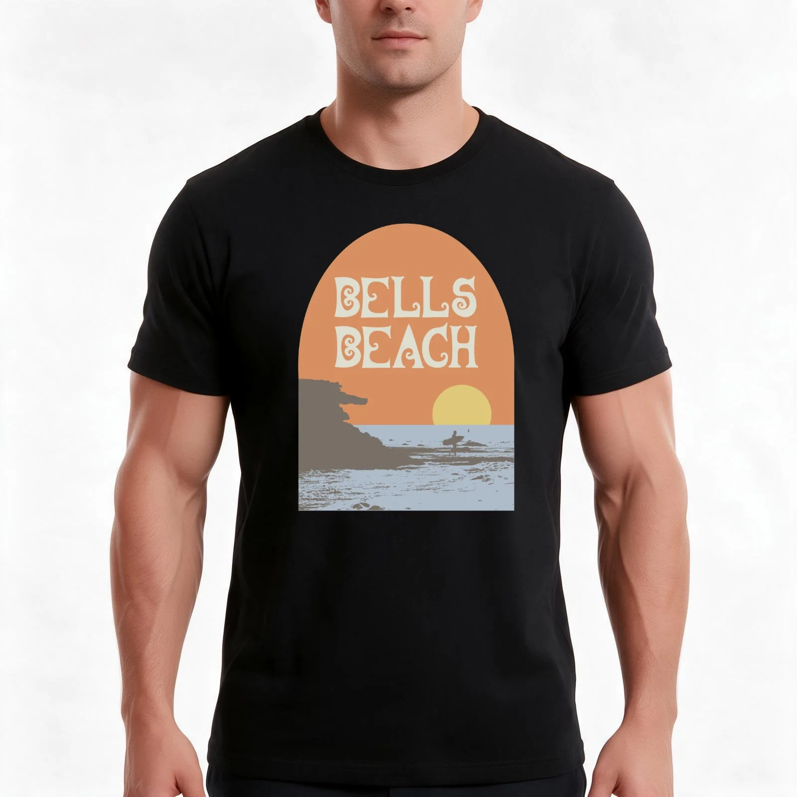 Bells Beach Victoria Australia T-Shirt Summer Casual Cotton Tee Oversized Streetwear Tops Vintage Graphic Print 100% Cotton