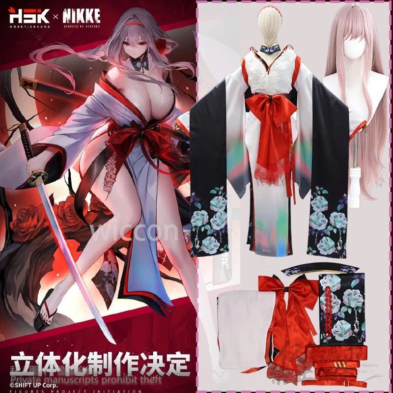 

Scarlet Cosplay Goddess Of Victory: Nikke Costume Japanese Kimono Dress Lolita Sexy Wear @###！！ Halloween Customized@COS STORE##