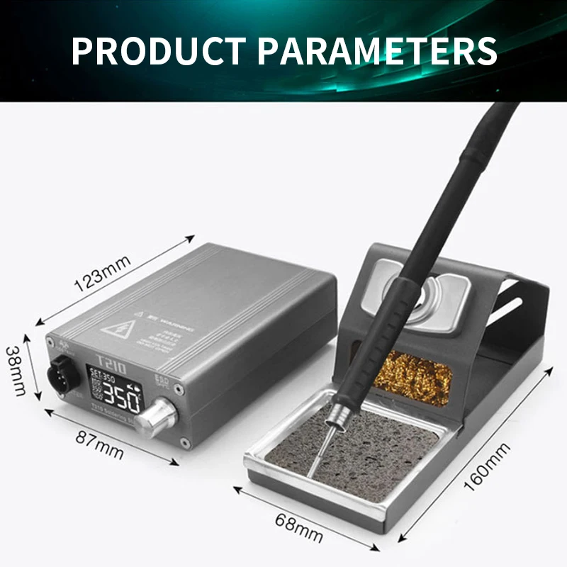 

OSS T210 Electric iron Constant Temperature Welding station Adjustable temperature repair welding tool set Solder gun 75W