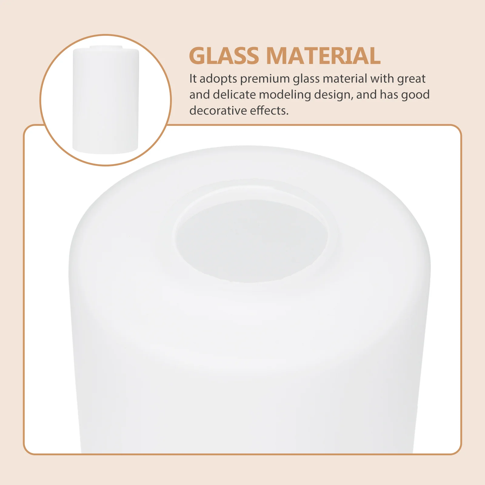 

Modern Frosted Cylinder Glass Lampshade Elegant Ceiling Light Cover with Gentle Glow Home Office Decorative Lighting