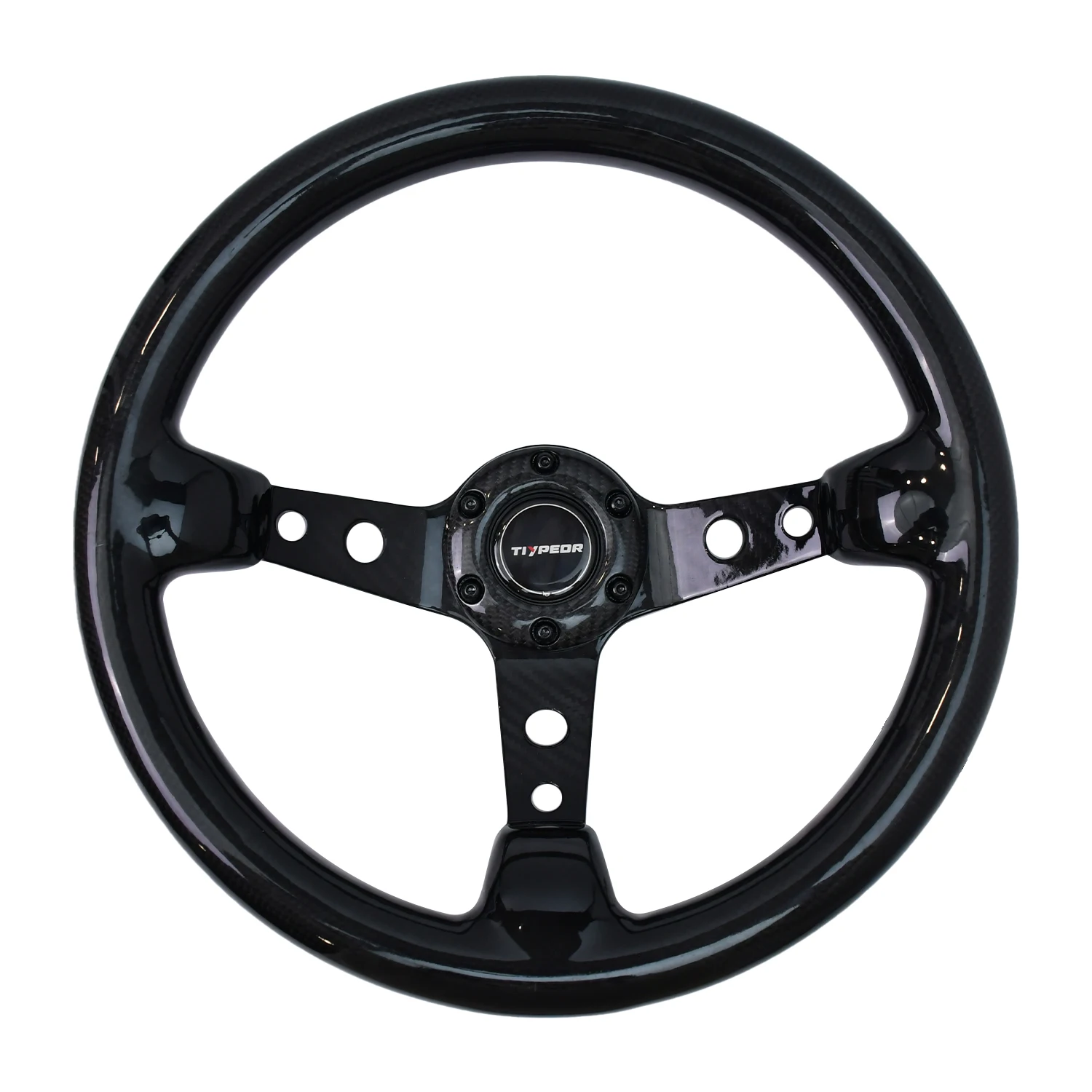 TIYPEOR Universal High Quality Customized True Carbon Fiber 350mm Deep Wheel Modified Steering Wheel