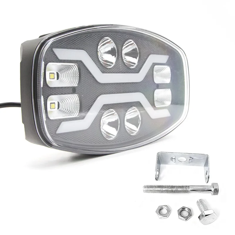 

2PCS 9-Inch Truck LED Roof Work Light A-Type High Power Square Spotlight Russian Style LED Lights Car Accessories