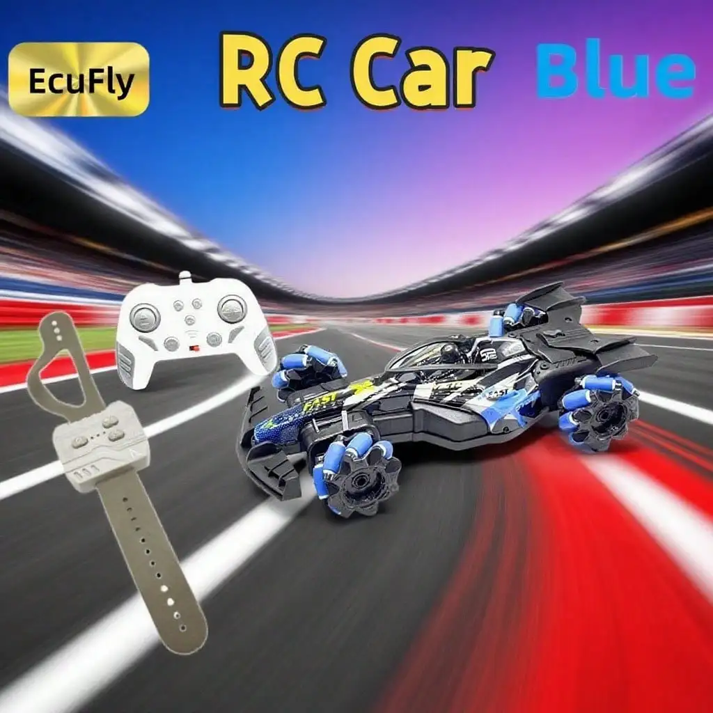 

2.4GHz RC Stunt Car, Gesture Sensing 4WD Drift Vehicle With Spray & LED Lights, Remote Control Toy Gift For Kids