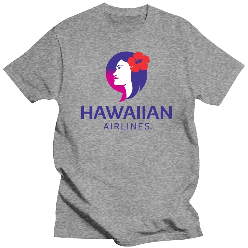 Hawaiian Airlines Print T-Shirts Lovers Day 100% Cotton Crew Neck Male T Shirt Funny T-Shirt Prevailing Short Sleeve Top T-shirt