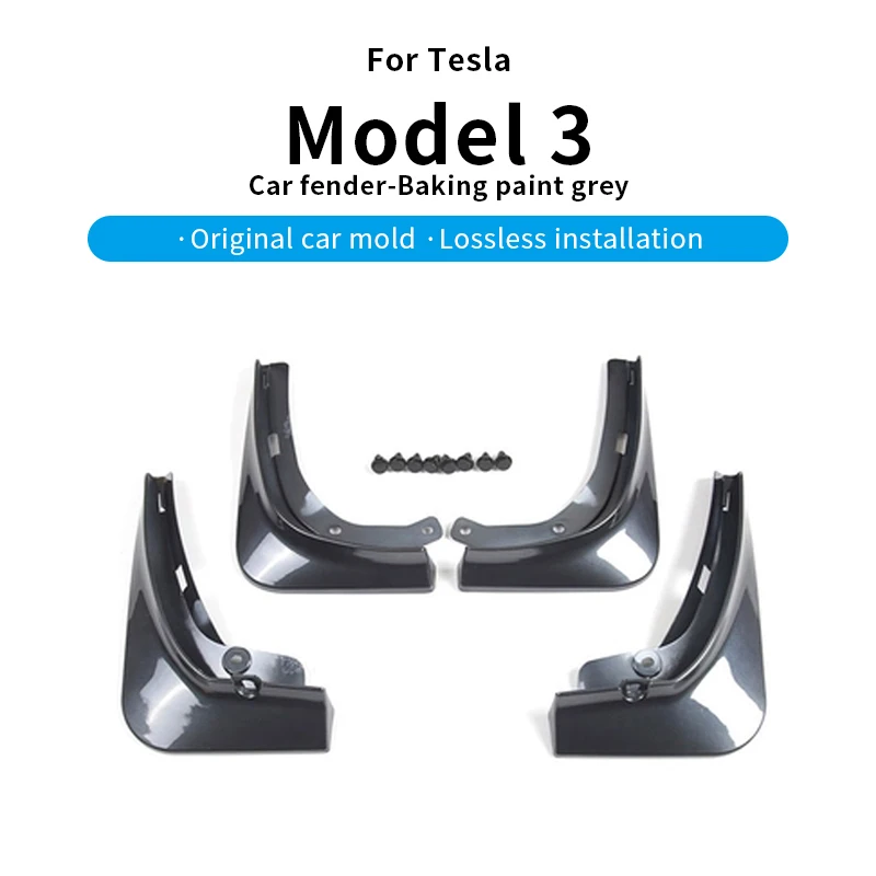 

Для Tesla Model 3 2021-2023 передние и задние брызговики, сменные брызговики, серое крыло, водонепроницаемое брызговик