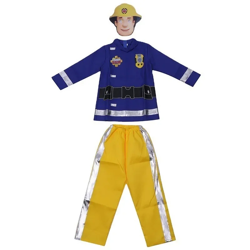 Fireman Sam Kindergarten Talent Show FiremanSam Halloween Children's Performance Set  Dress-up Costume  Anime Cosplay