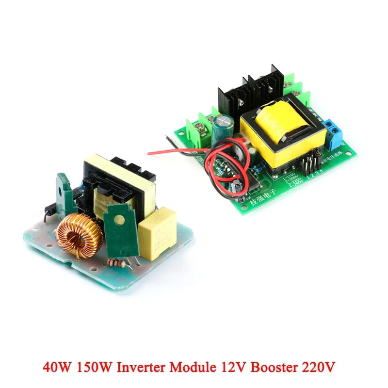 40W DC-AC Step Up Boost Inverter Power Module 12V to 220V Dual Channel Inverter Converter Power Regulator 150W Inverter Board