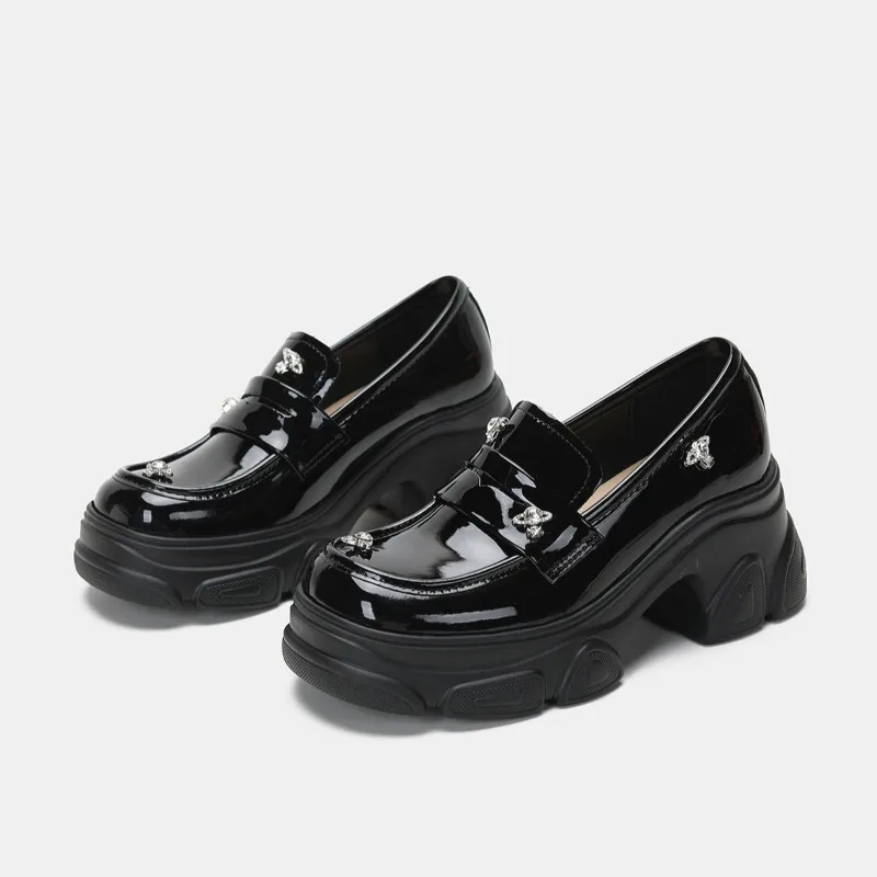 New Women's Shoes Fashion Genuine Leather Platform Loafers for Woman Exquisite Britain Casual Shoes Designer Shoes Zapatos Mujer