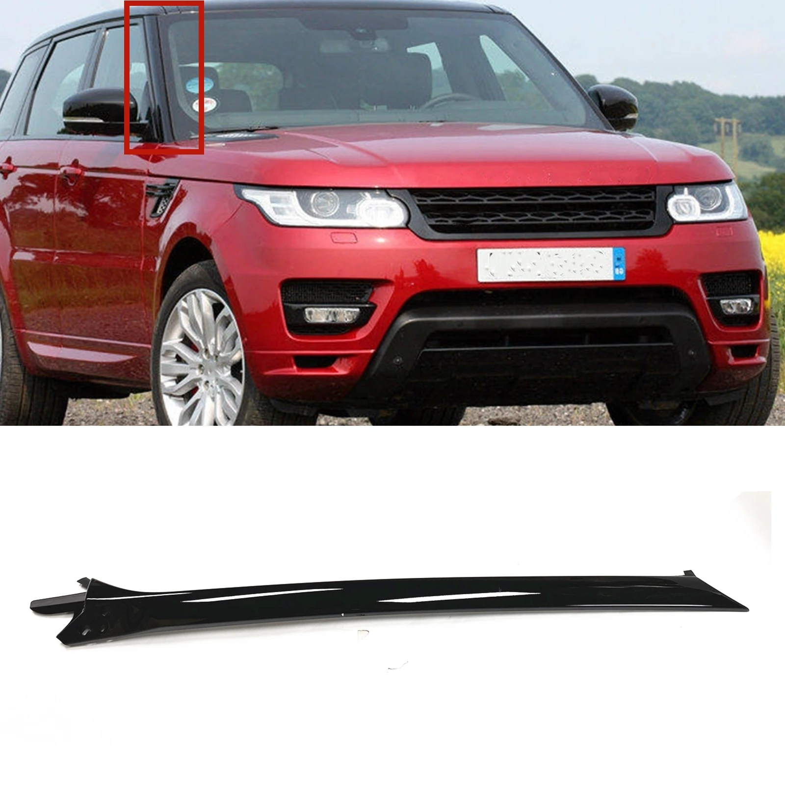 

Car Front Window Windshield A Pillar Trim Side Molding Cover Strip For Land Rover Range Rover Sport 2014-2022 LR076514 LR076515