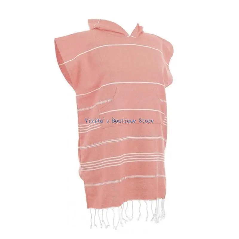 

Bathrobe Hooded Beach Towel Poncho for Surfing Swimming Quick Drying Microfibre M76D