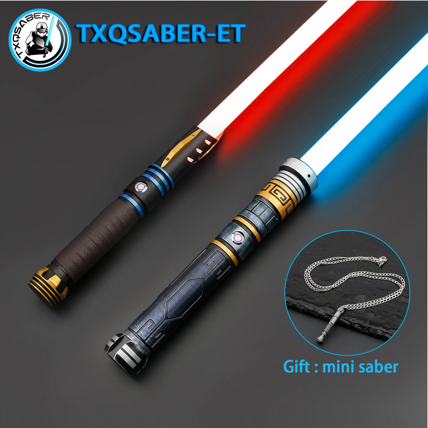 

TXQSABER ET1 ET5 RGB неопиксельный световой меч Тяжелый дуэльный лазерный меч Гладкие качели Металлическая рукоять SD-карта Bluetooth Косплей Игрушки