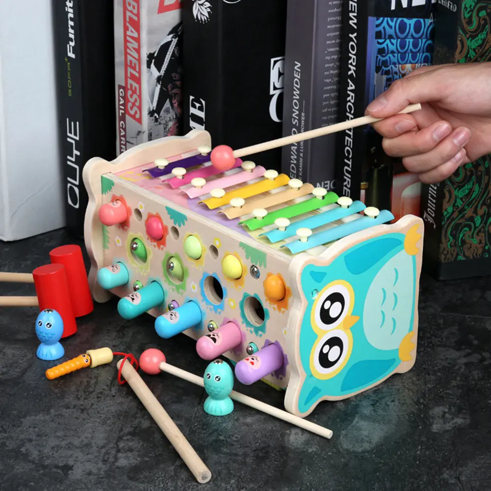 

Набор для детской рыбалки: деревянный молоток, музыкальный инструмент, развивающая игрушка для раннего развития, яркие цвета, забавный музыкальный инструмент для малышей