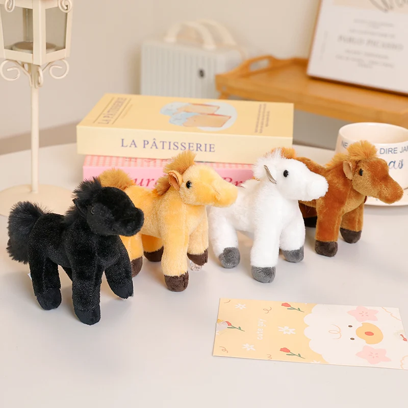 Adorable llavero de caballo, nuevo caballo, juguete colgante de felpa, muñeco de peluche, decoración del hogar para sala de estar, regalo de cumpleaños para niños