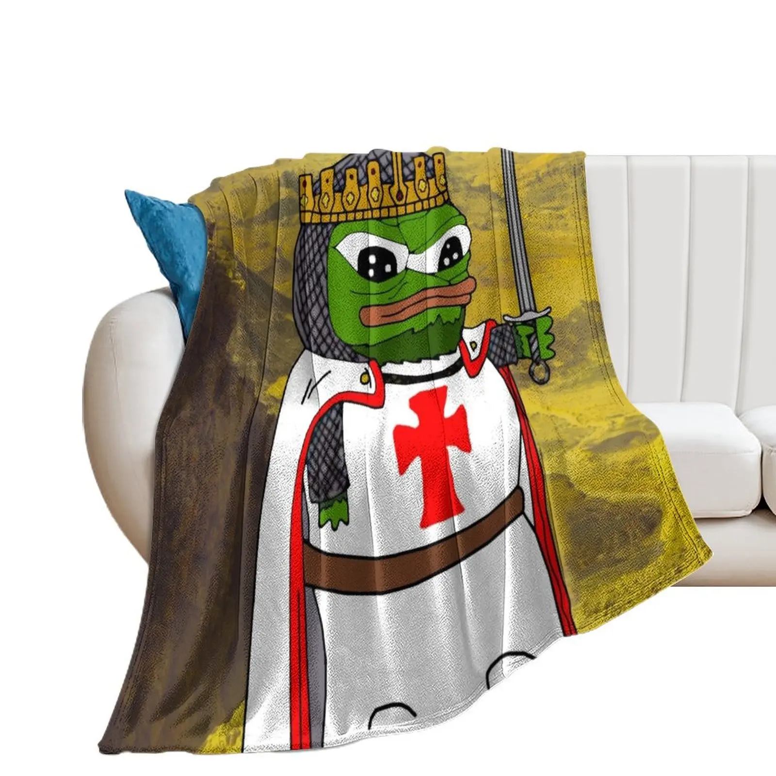 Pepe Knight's Templar Apu Throw Blanket Tourist Blankets Sofas Of Decoration Blankets