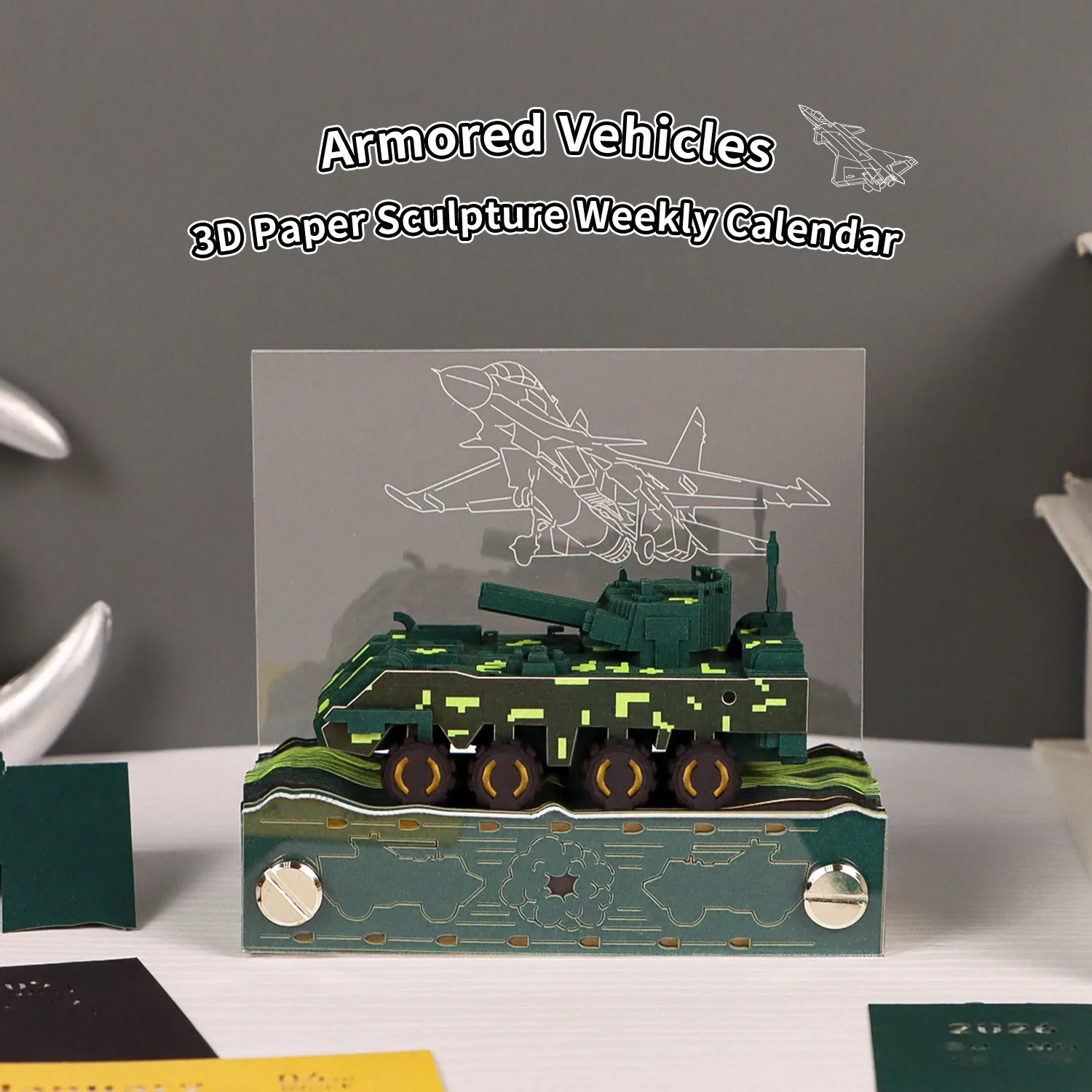 papier-decoupe-artisanat-decor-de-bureau-table-calendrier-hebdomadaire-notes-fournitures-de-bureau-scolaire-bloc-notes-3d-avec-couverture-acrylique