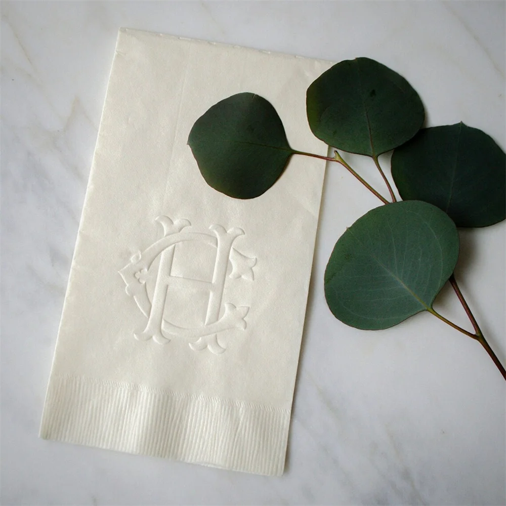 Embossed Guest Towels, Monogrammed Guest Towel Napkins, Wedding Napkins, Powder Room Hand Towels, Gifts for the Home, Housewarmi