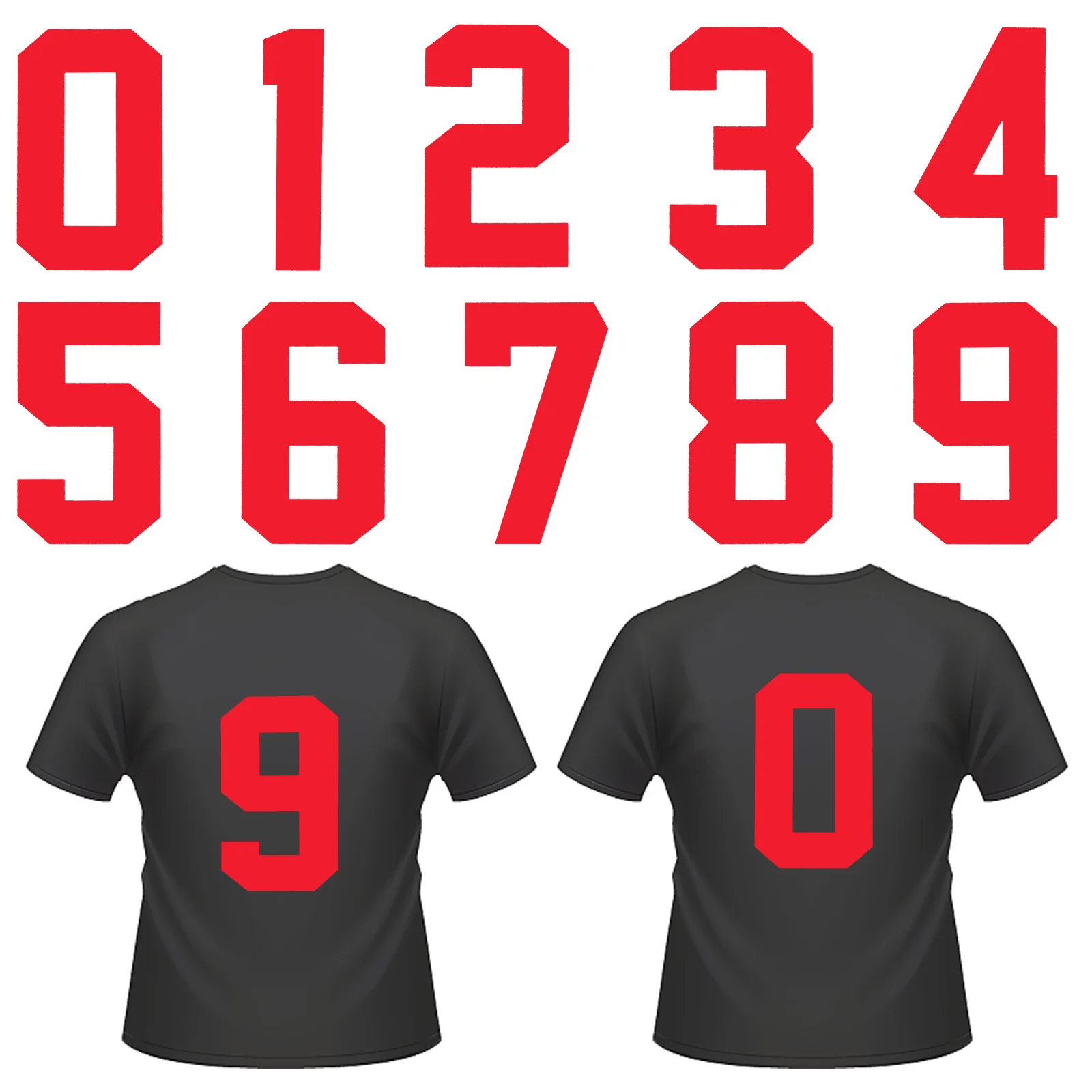 

20Pcs Iron on Numbers Thermal Transfer Stickers for Shirts Bags DIY Craft Supplies Iron on Numbers Thermal Transfer Stickers