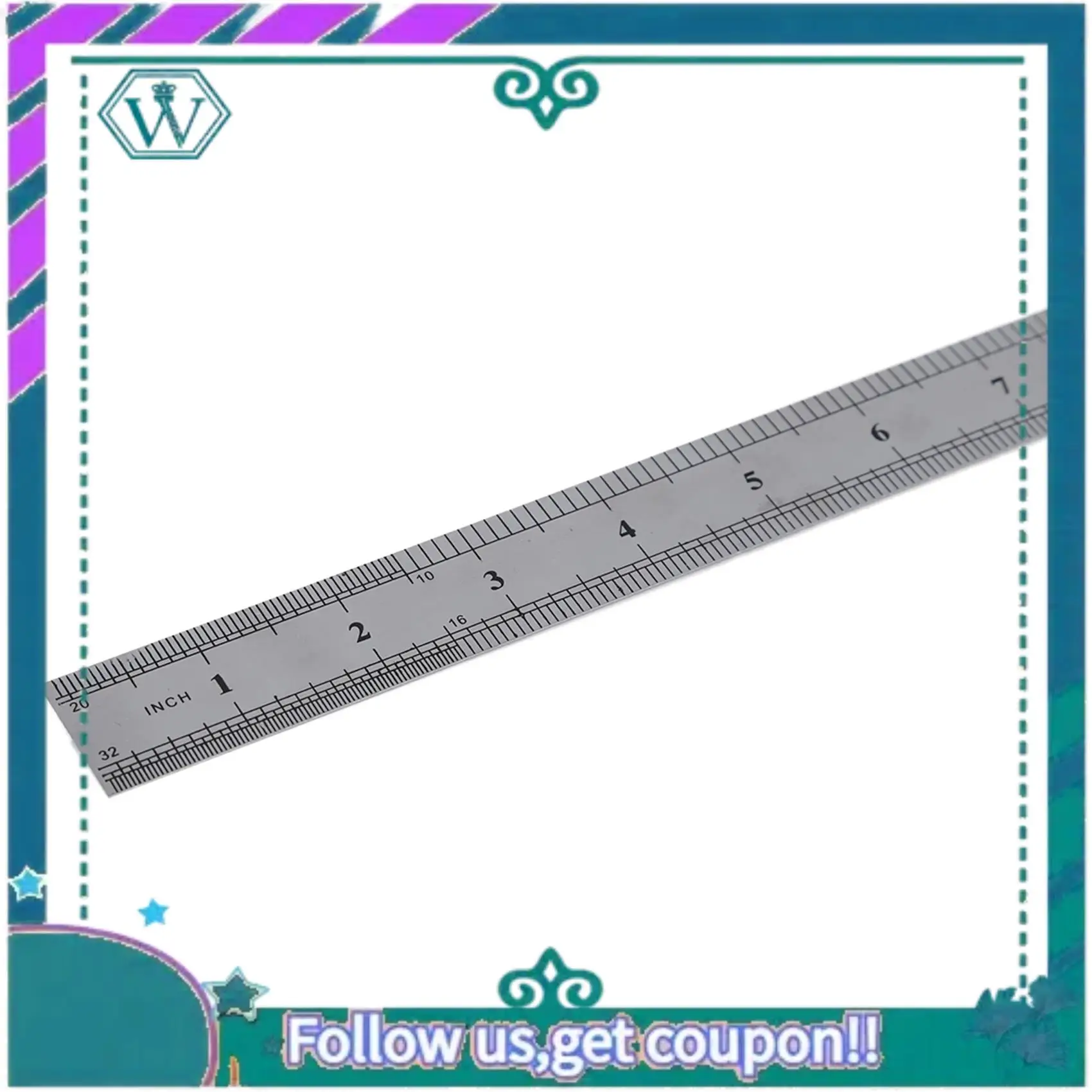 A75Q-2X aço inoxidável 60cm 23,6 polegadas que mede a régua reta longa