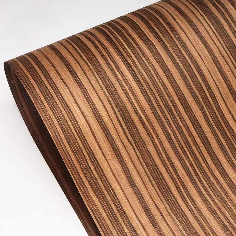 Folha de madeira folheada, madeira de ébano, alto-falante decorativo, mesa e cadeira, painel de parede para casa, superfície decorativa 58x250cm